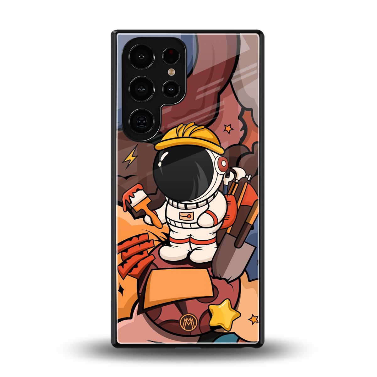 lil spaceman back phone cover | glass case for samsung galaxy s25 ultra