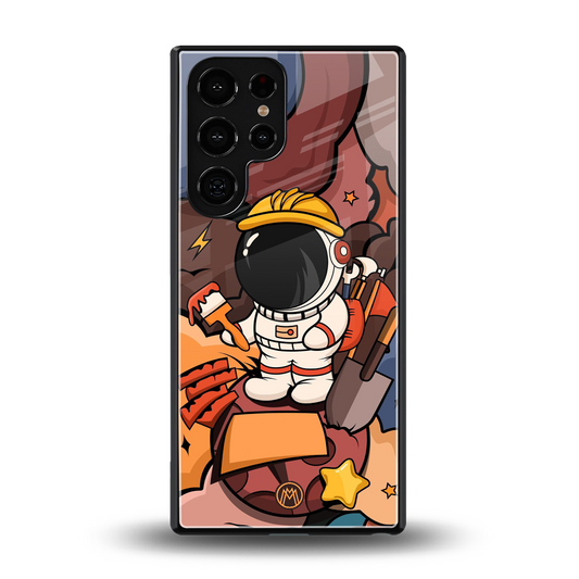 lil spaceman back phone cover | glass case for samsung galaxy s25 ultra