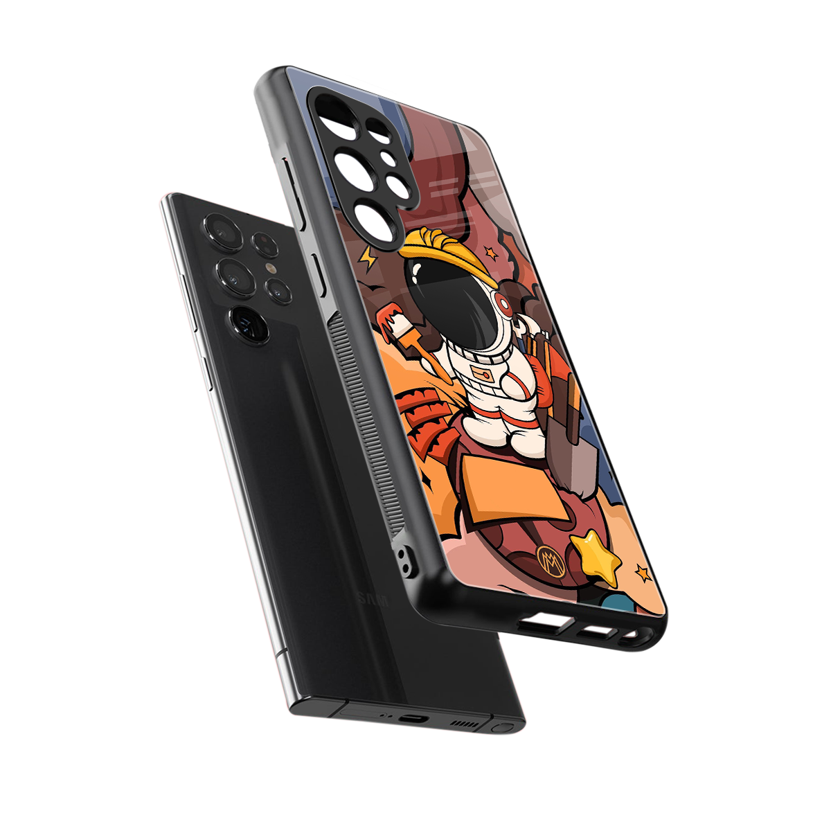 lil spaceman back phone cover | glass case for samsung galaxy s25 ultra