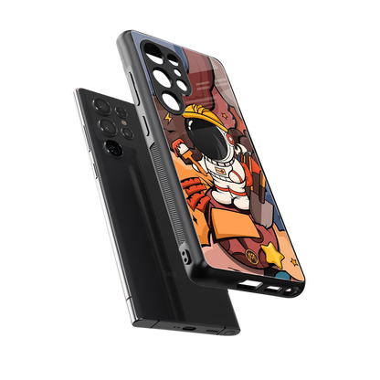 lil spaceman back phone cover | glass case for samsung galaxy s25 ultra