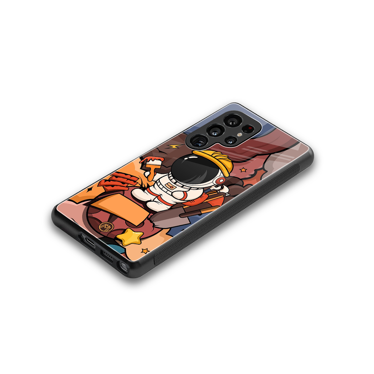 lil spaceman back phone cover | glass case for samsung galaxy s25 ultra