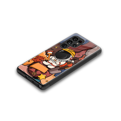 lil spaceman back phone cover | glass case for samsung galaxy s25 ultra