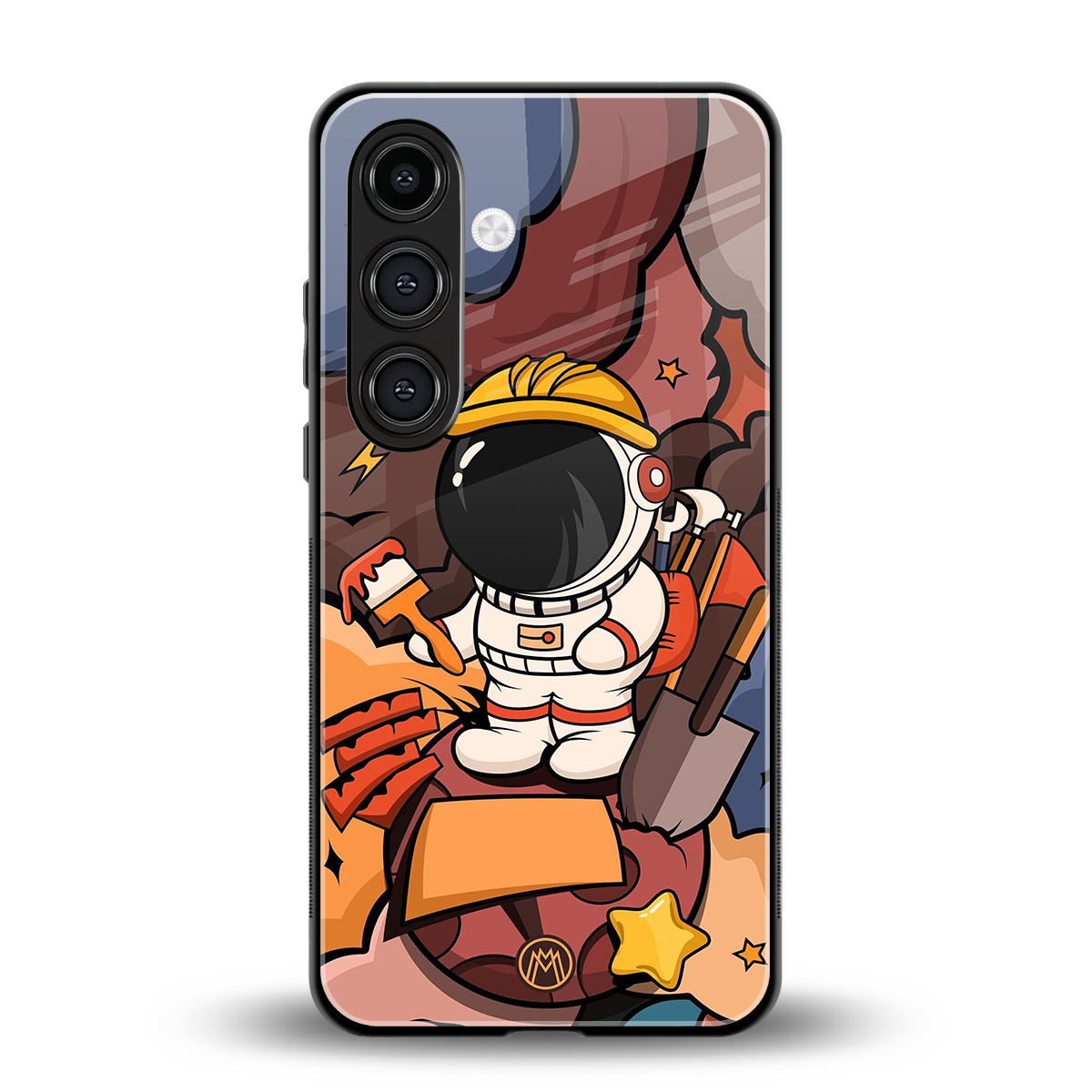 lil spaceman back phone cover | glass case for samsung galaxy s24 fe
