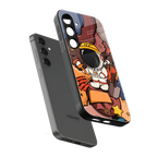 lil spaceman back phone cover | glass case for samsung galaxy s25 plus