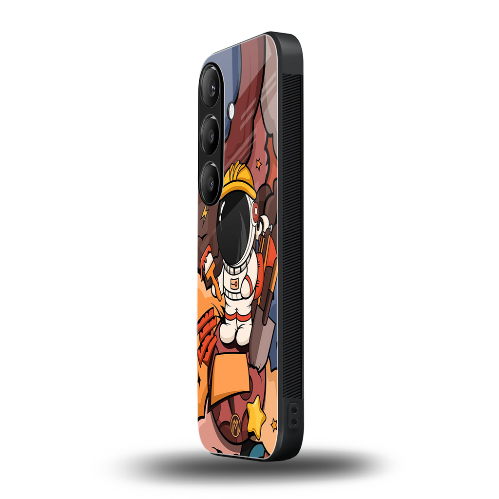 lil spaceman back phone cover | glass case for samsung galaxy s25