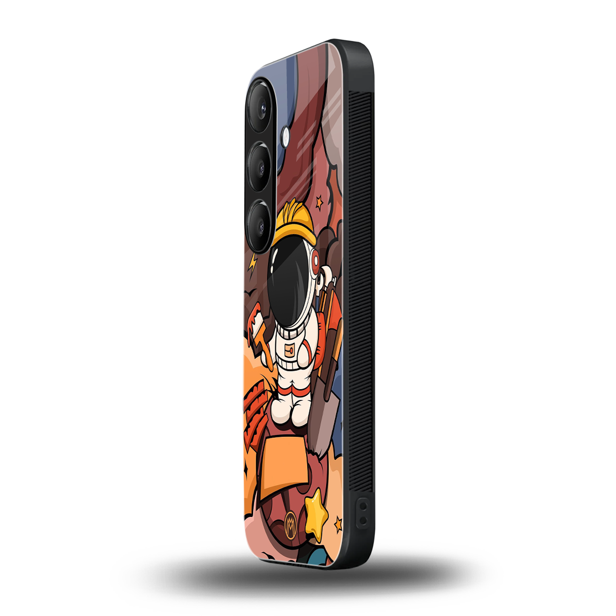 lil spaceman back phone cover | glass case for samsung galaxy s24 fe