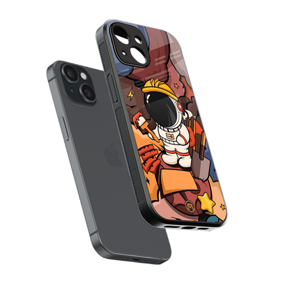 lil spaceman back phone cover | glass case for iphone 15
