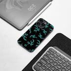 lil blue flames back phone cover | glass case for iphone 15