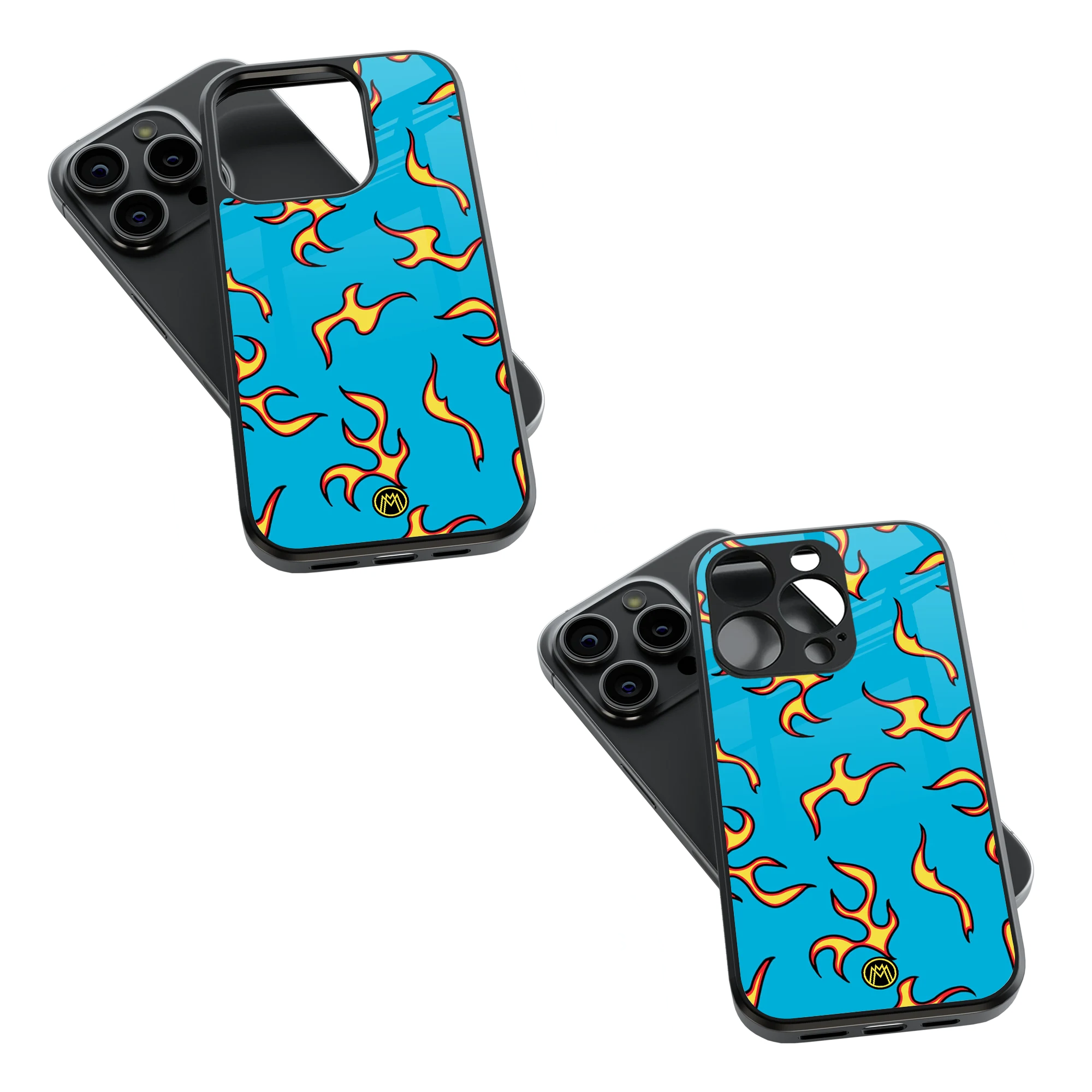 Trendy Glass Back Mobile Case for iPhone, Samsung, Redmi, OnePlus, Google Pixel, Motorola