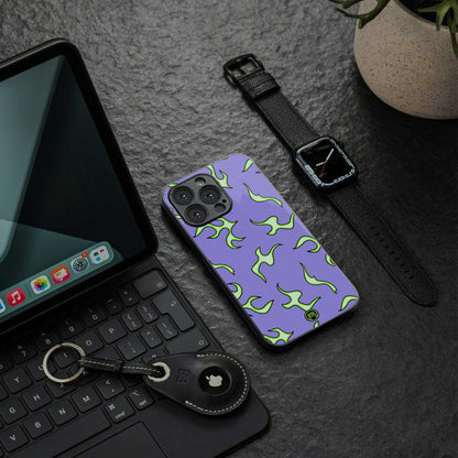 lil flames on purple back phone cover | glass case for oneplus nord 4