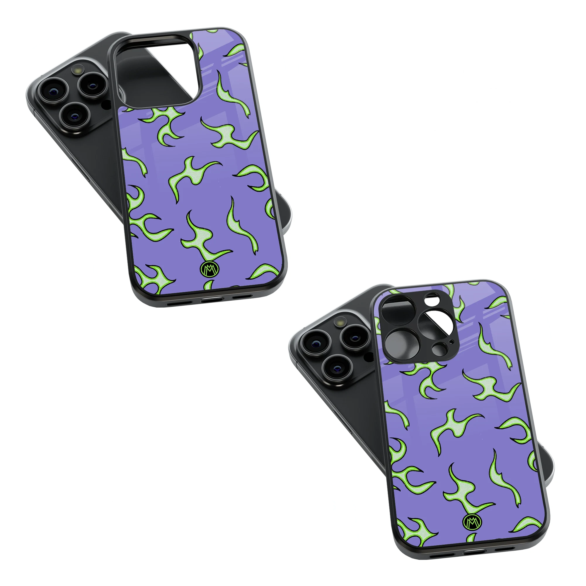 Trendy Glass Back Mobile Case for iPhone, Samsung, Redmi, OnePlus, Google Pixel, Motorola