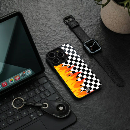 lil flames wild mode back phone cover | glass case for iphone 16