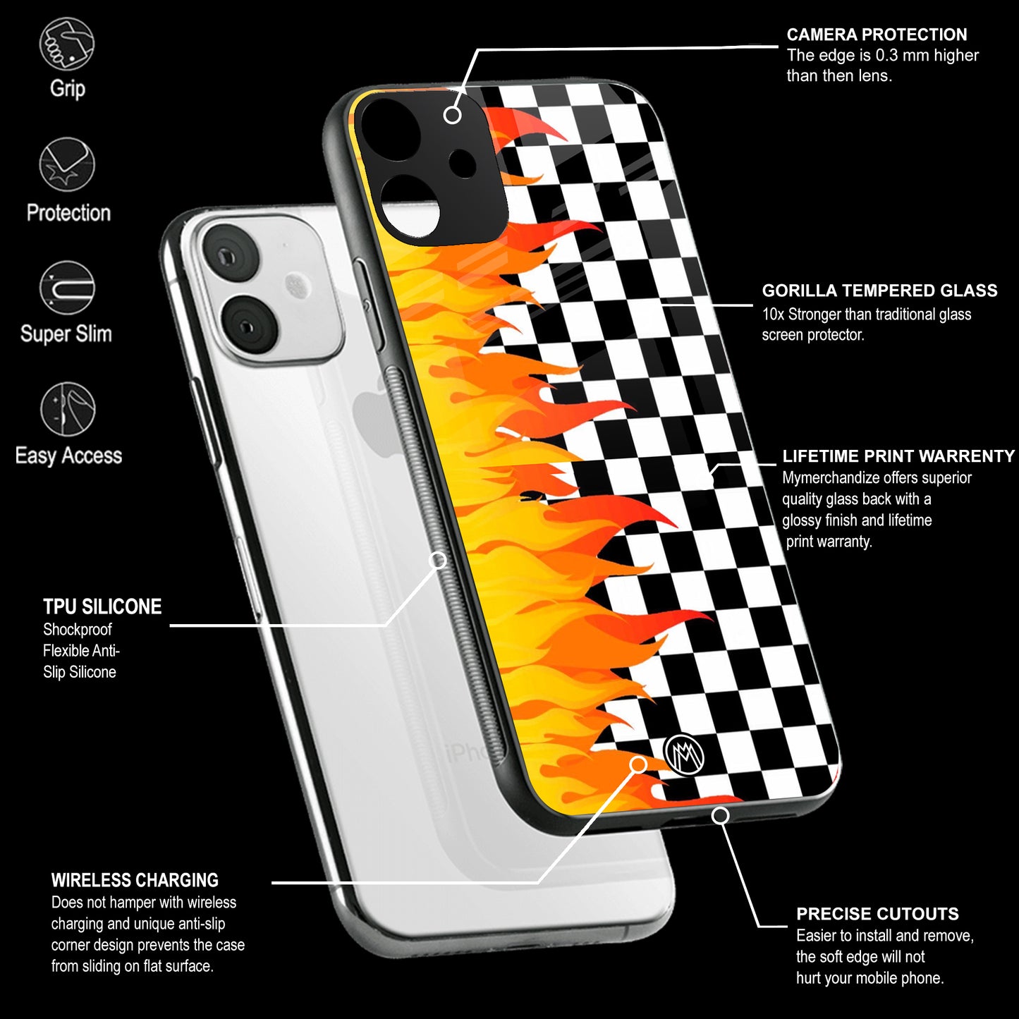 Lil Flames Wild Mode Phone Cover | Glass Case