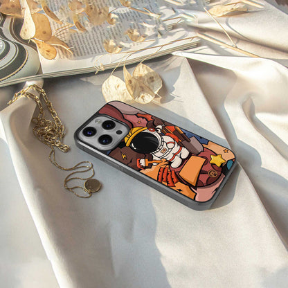 lil spaceman back phone cover | glass case for iphone 16e