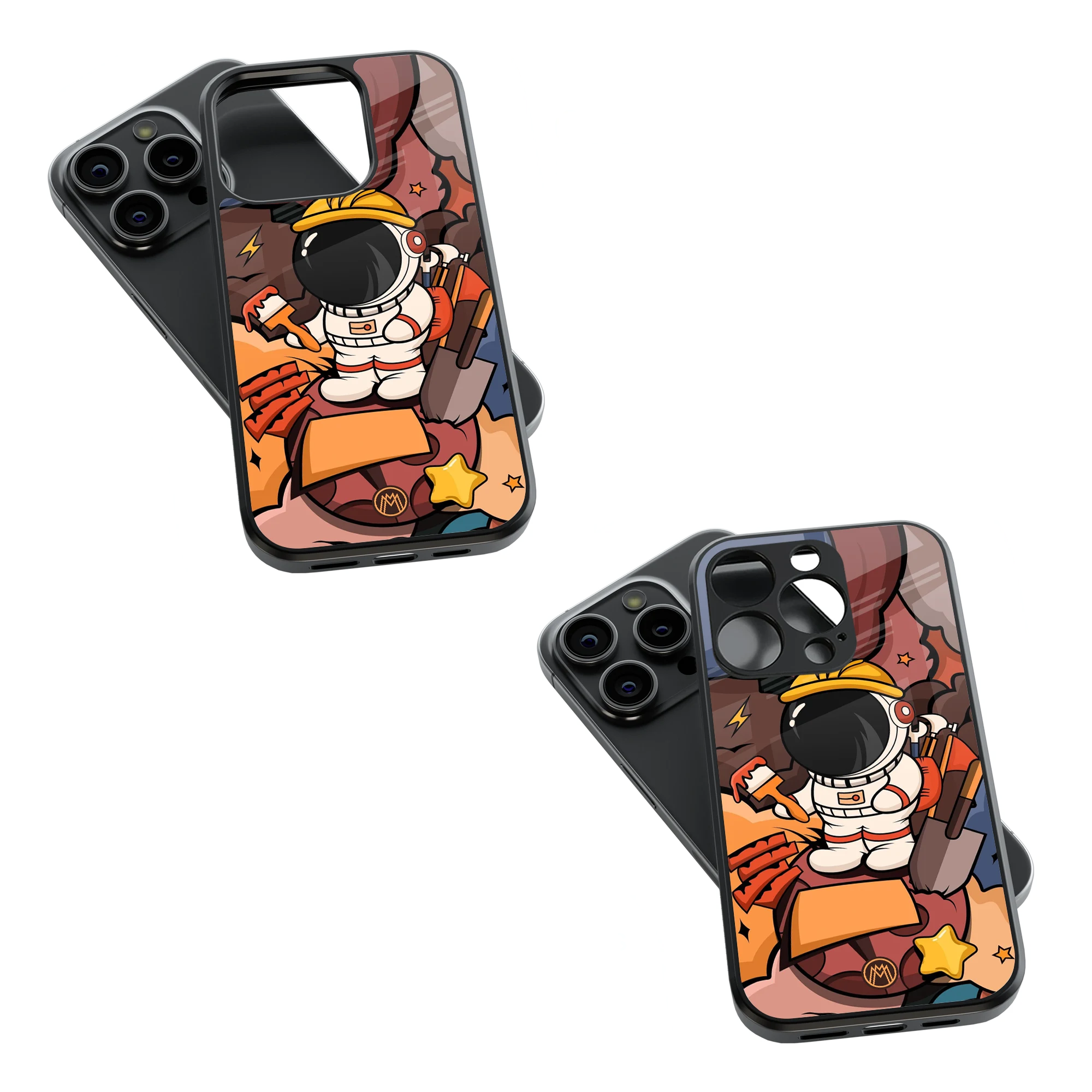 Trendy Glass Back Mobile Case for iPhone, Samsung, Redmi, OnePlus, Google Pixel, Motorola