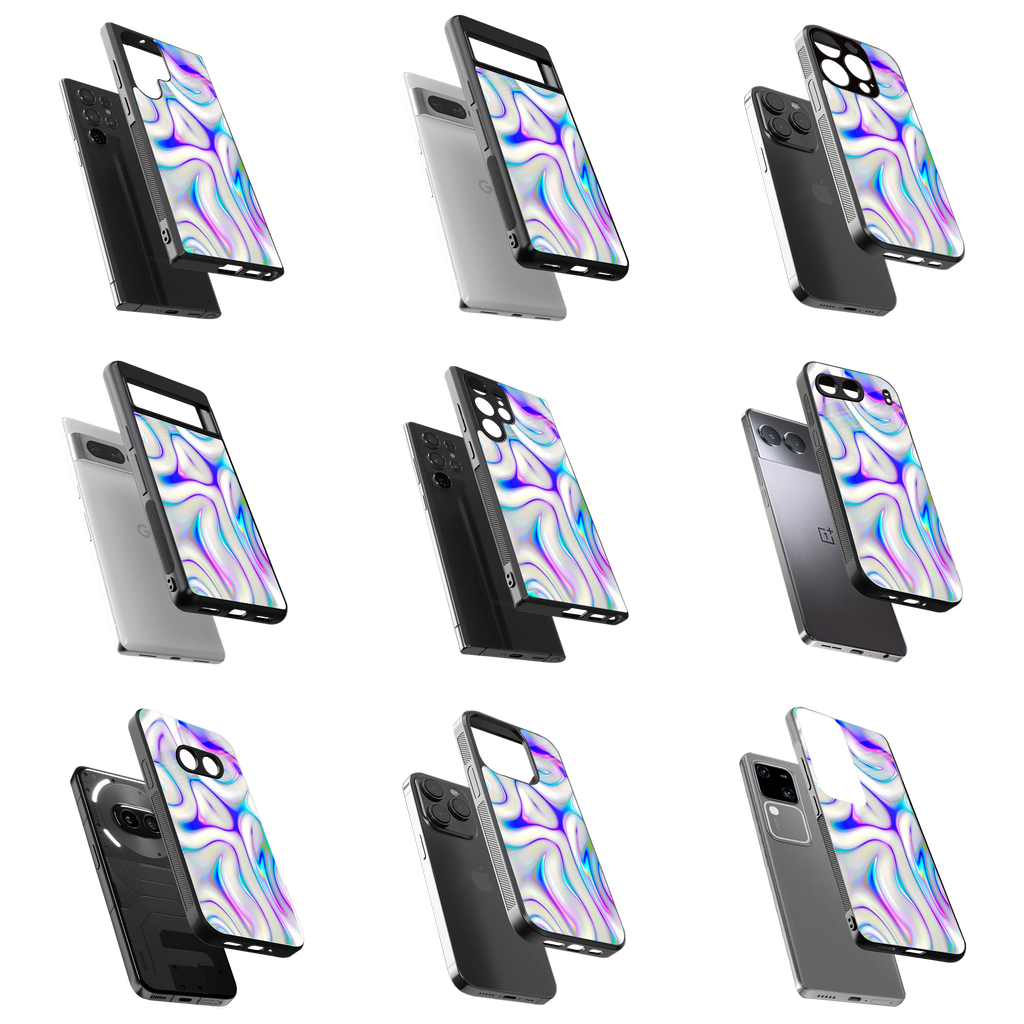 Durable Glass Back Mobile Case for iPhone, Samsung, OnePlus, Google Pixel, Redmi, Vivo, Oppo