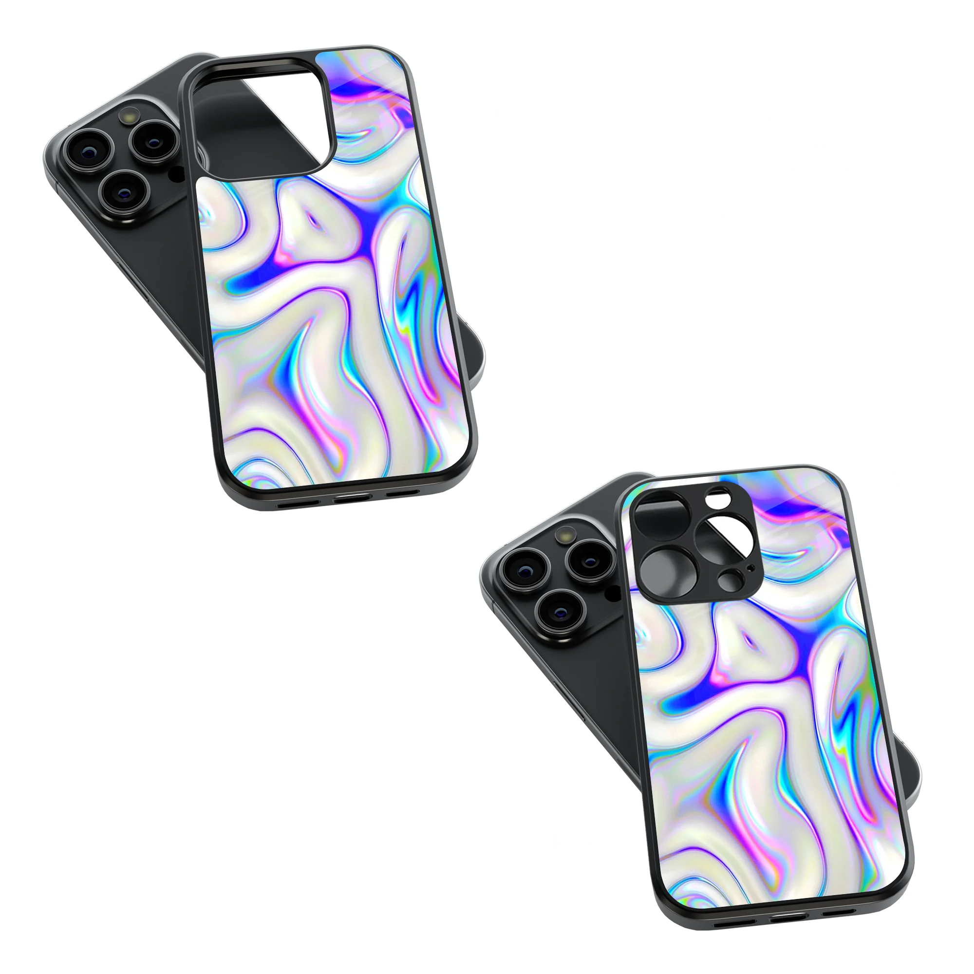 Trendy Glass Back Mobile Case for iPhone, Samsung, Redmi, OnePlus, Google Pixel, Motorola