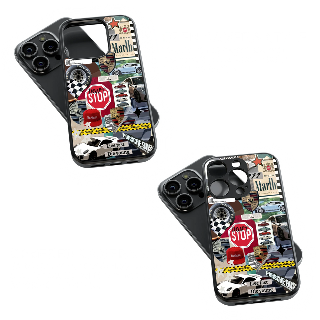 Trendy Glass Back Mobile Case for iPhone, Samsung, Redmi, OnePlus, Google Pixel, Motorola