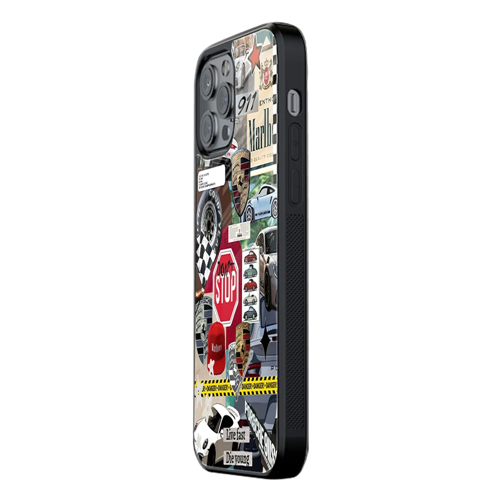 Slim Glass Back Phone Case for Multiple Brands iPhone, Samsung, Redmi, OnePlus, Oppo, Vivo
