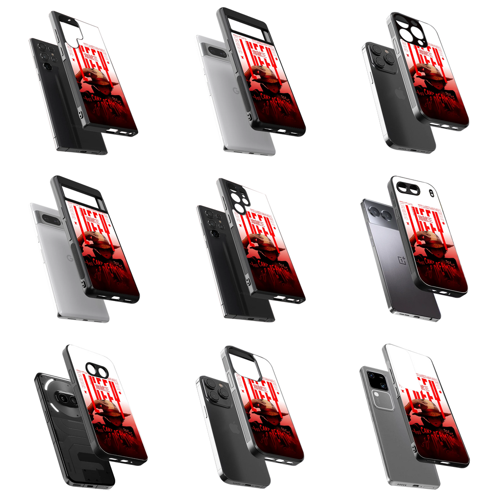 Durable Glass Back Mobile Case for iPhone, Samsung, OnePlus, Google Pixel, Redmi, Vivo, Oppo