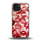 lip glam back phone cover | glass case for iphone 13 mini