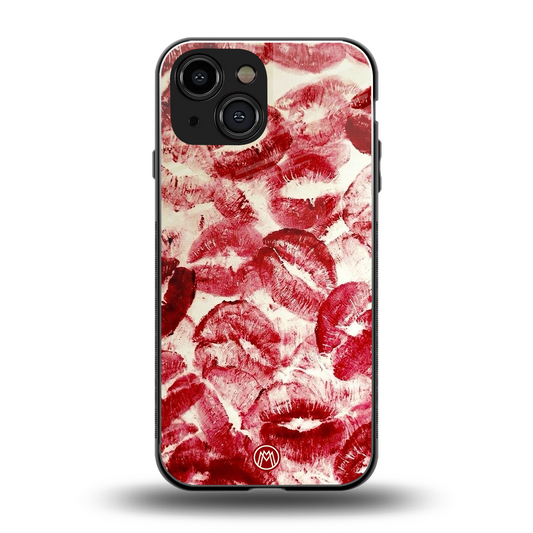 lip glam back phone cover | glass case for iphone 13 mini