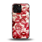 lip glam back phone cover | glass case for iphone 13 pro max