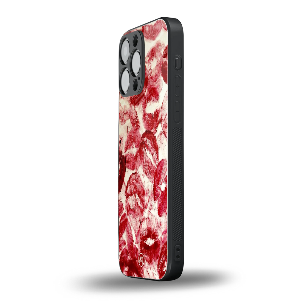 lip glam back phone cover | glass case for iphone 13 pro max