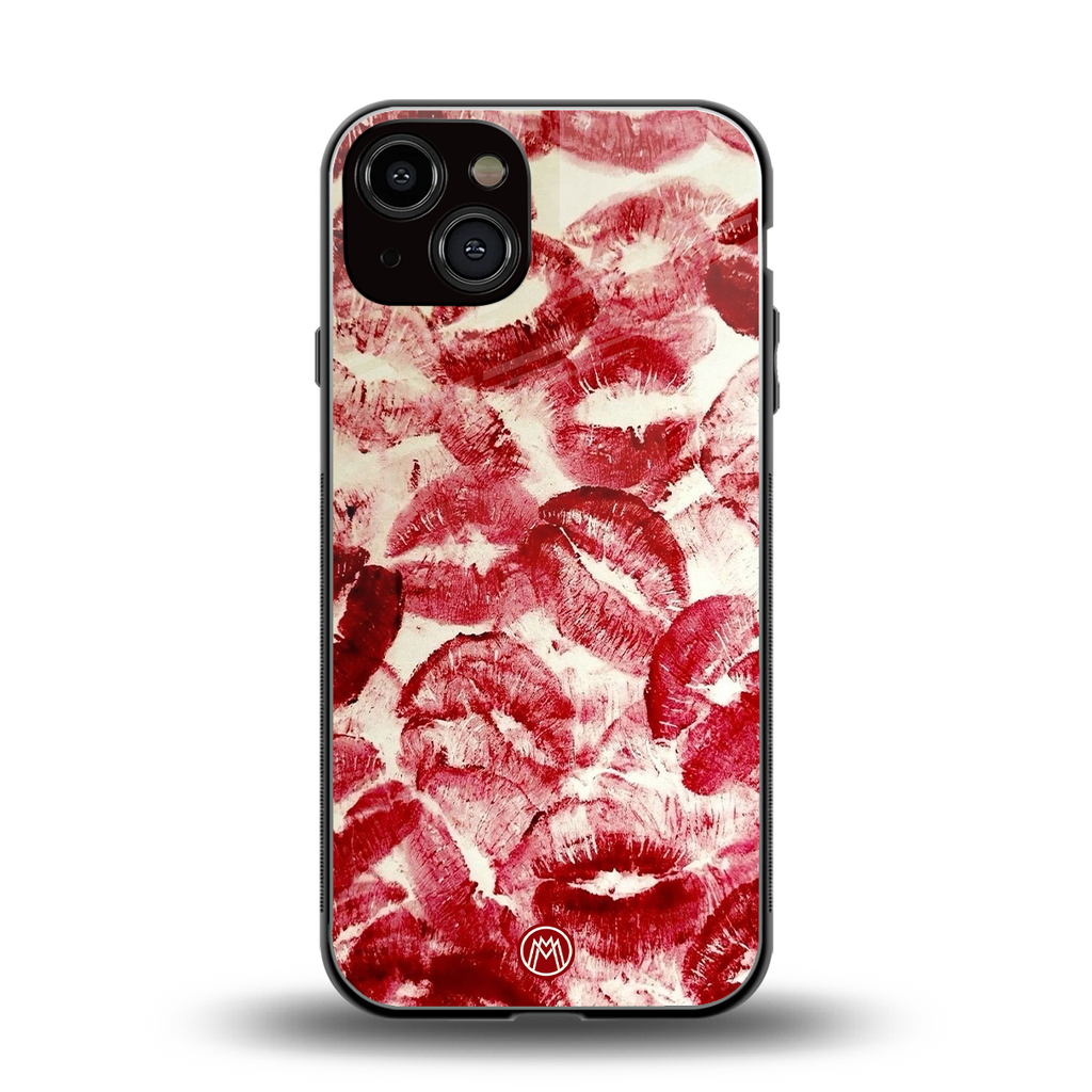 lip glam back phone cover | glass case for iphone 13