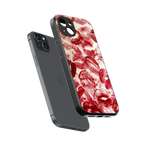 lip glam back phone cover | glass case for iphone 15 plus
