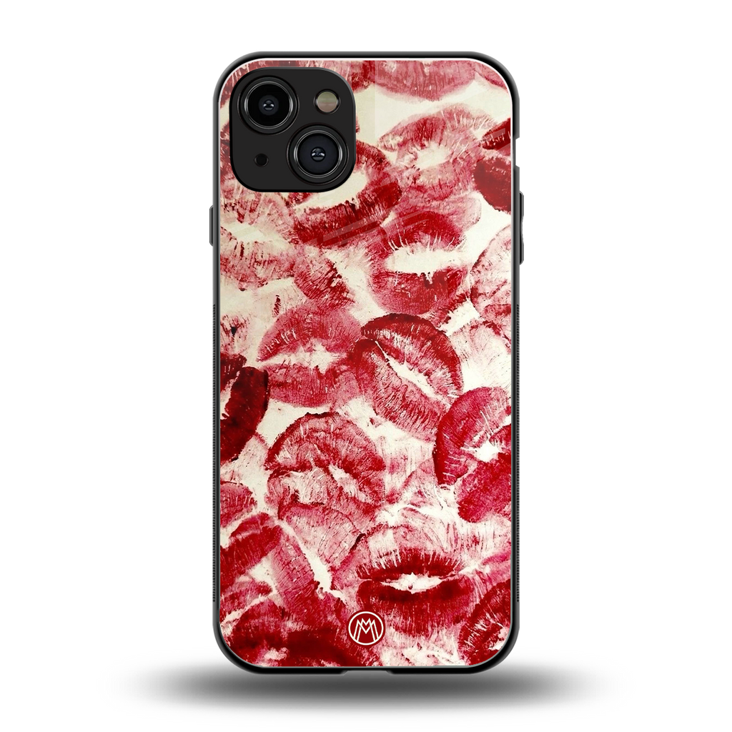 lip glam back phone cover | glass case for iphone 15
