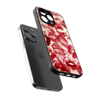 lip glam back phone cover | glass case for iphone 15 pro