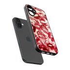 lip glam back phone cover | glass case for iphone 16 plus