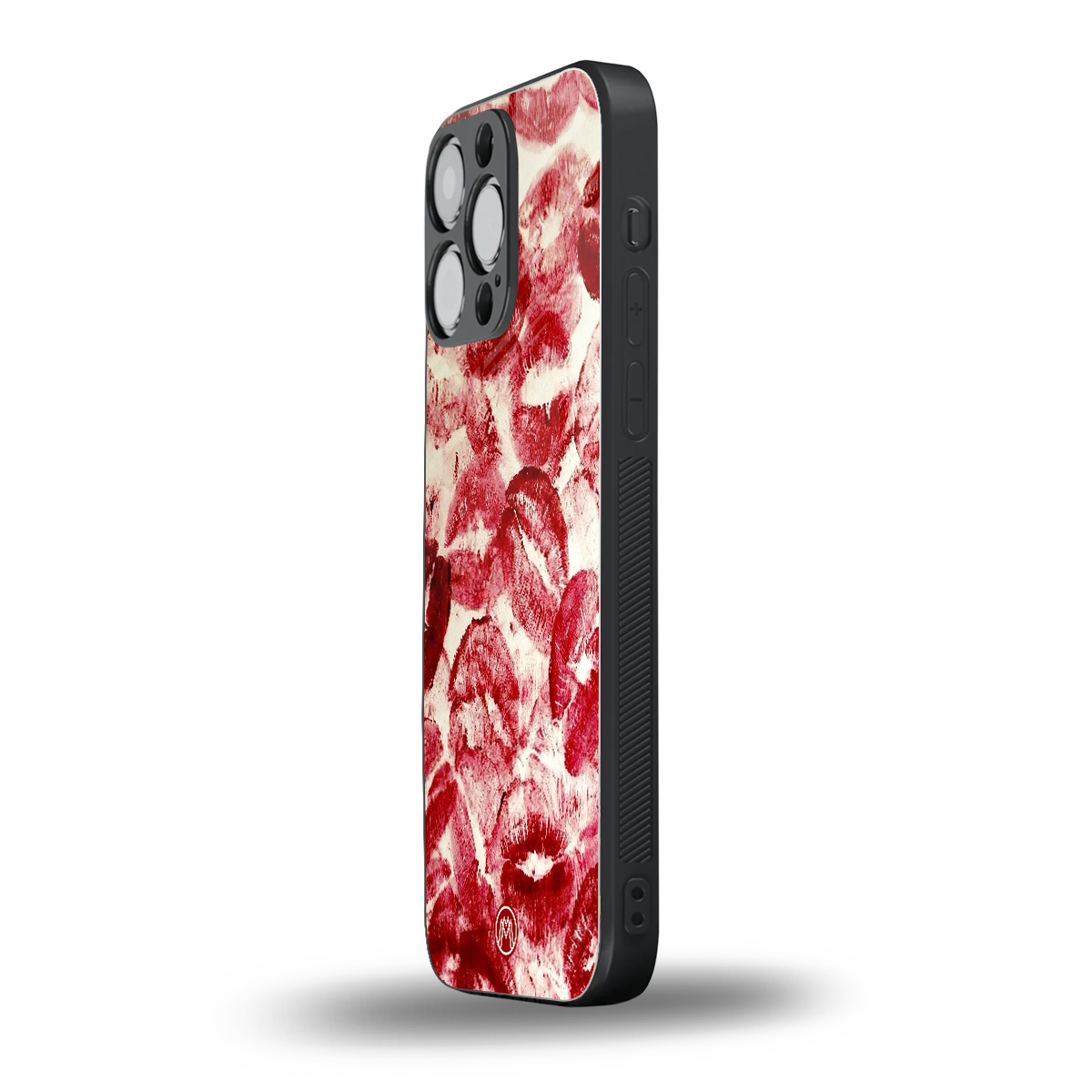 lip glam back phone cover | glass case for iphone 16 pro max