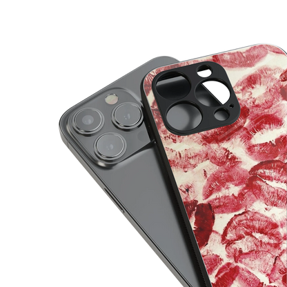 lip glam back phone cover | glass case for iphone 13 pro max
