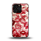 lip glam back phone cover | glass case for iphone 16 pro