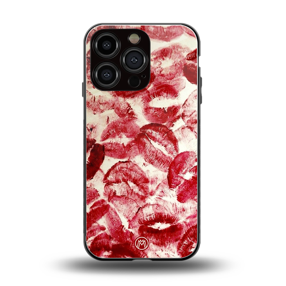 lip glam back phone cover | glass case for iphone 16 pro