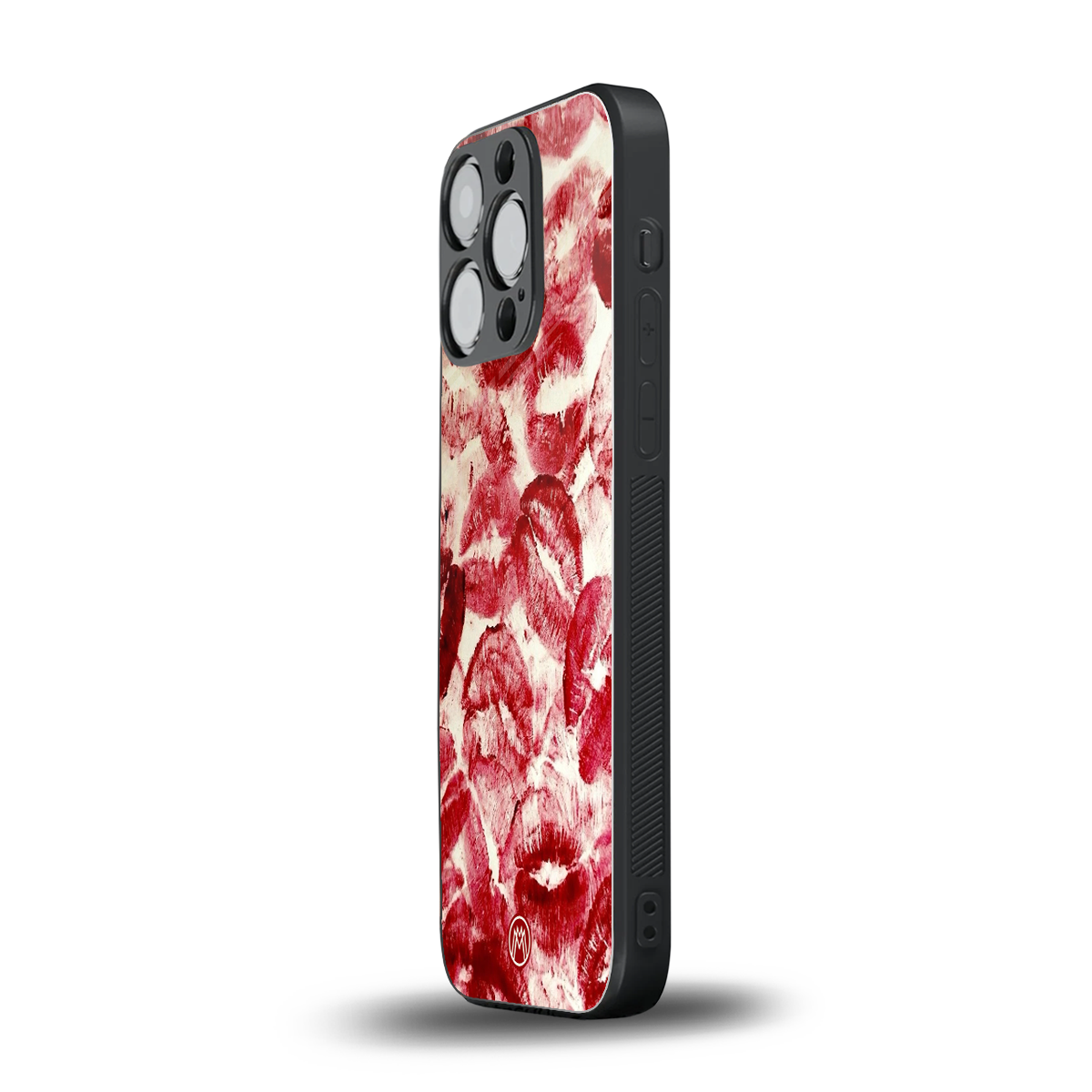 lip glam back phone cover | glass case for iphone 16 pro