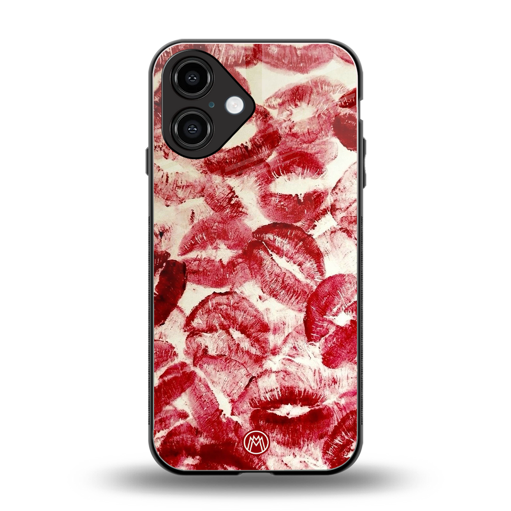 lip glam back phone cover | glass case for iphone 16