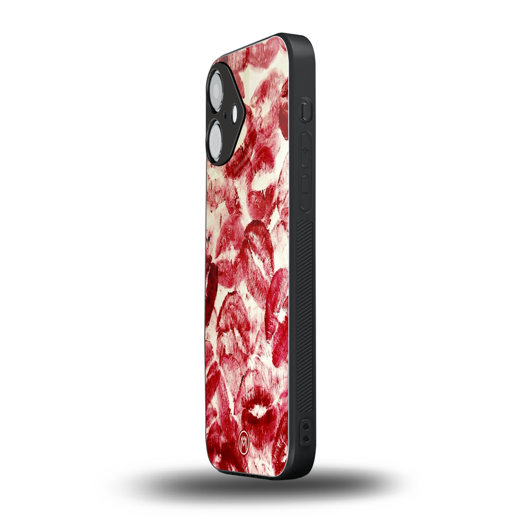 lip glam back phone cover | glass case for iphone 16