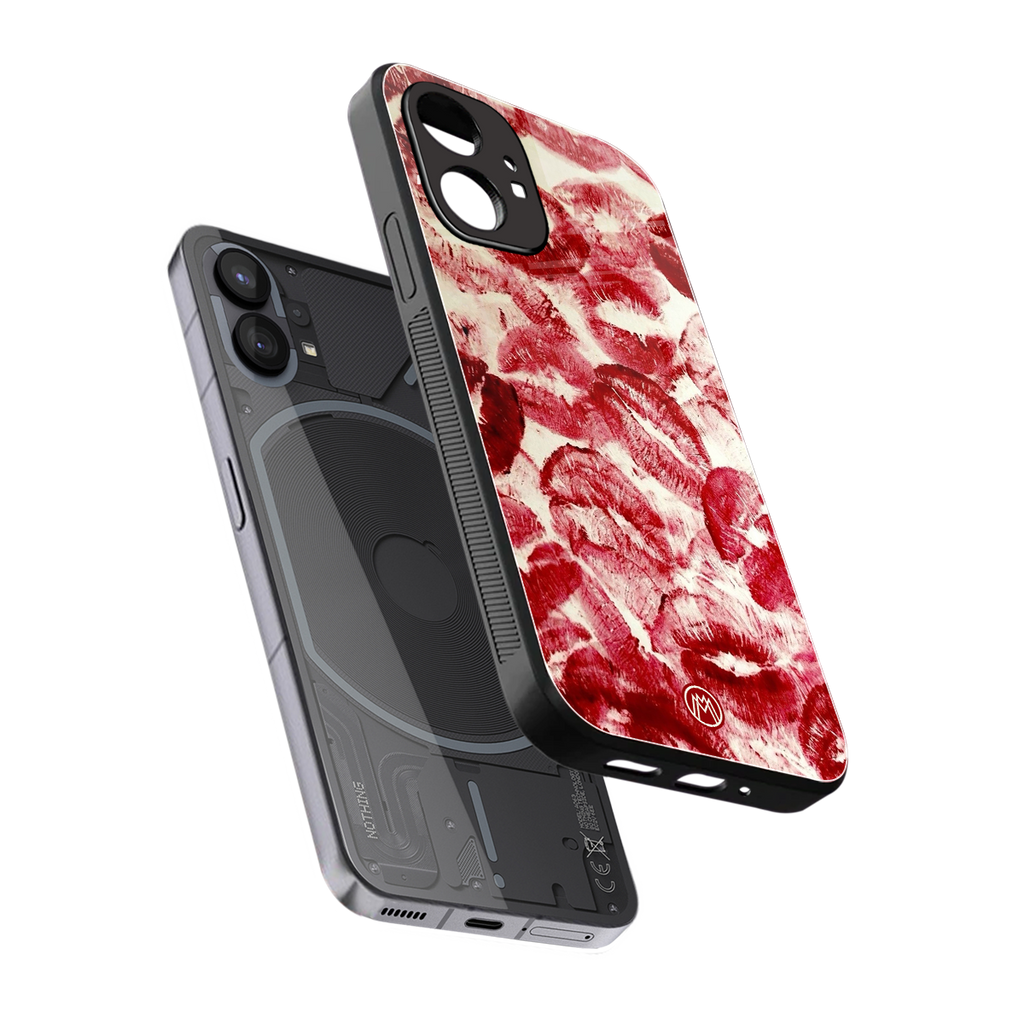 lip glam back phone cover | glass case for nothing phone 1