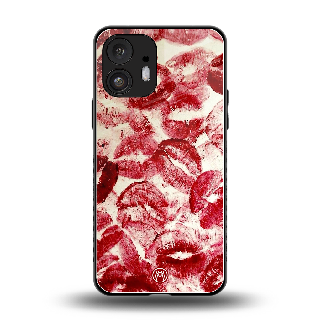 lip glam back phone cover | glass case for nothing phone 2