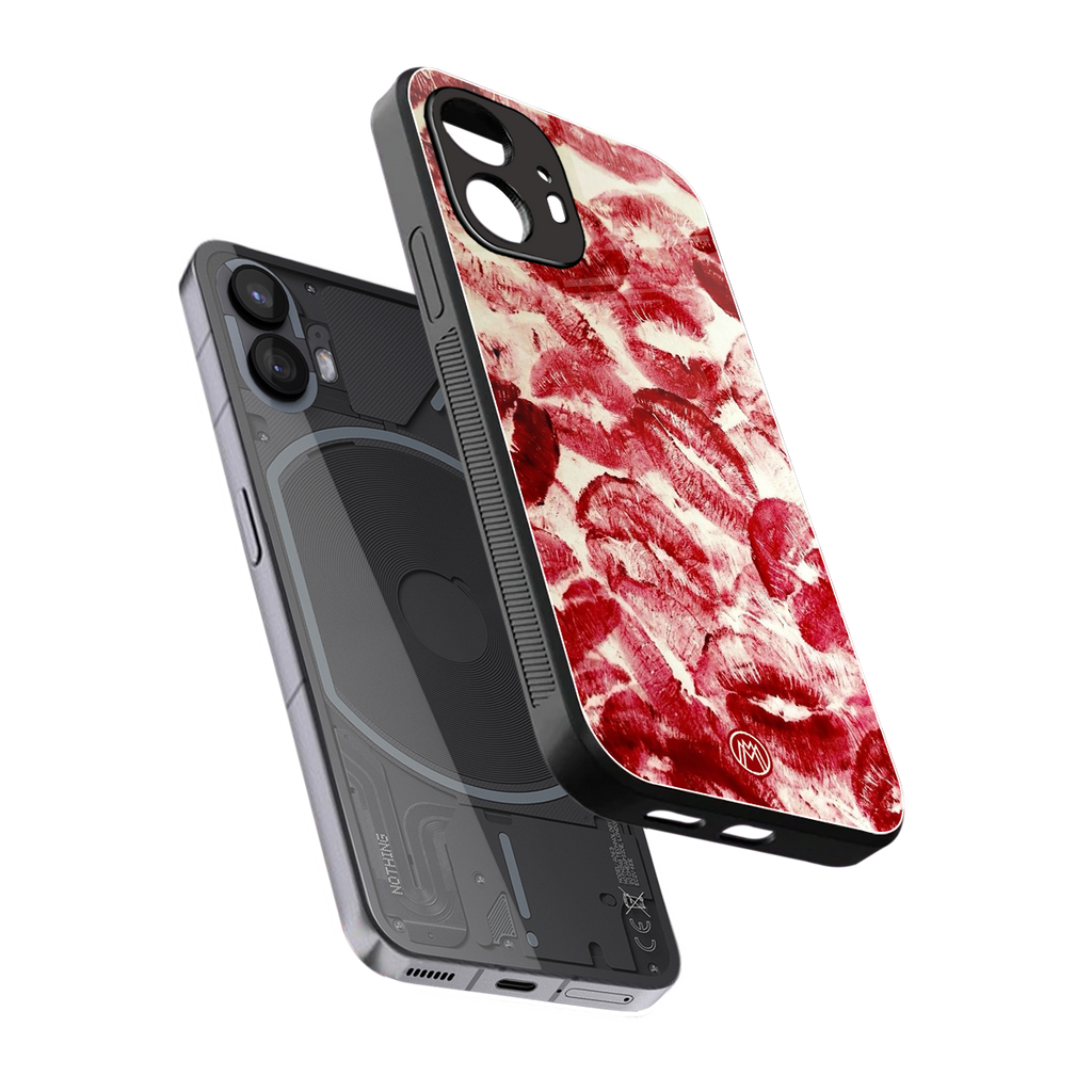 lip glam back phone cover | glass case for nothing phone 2