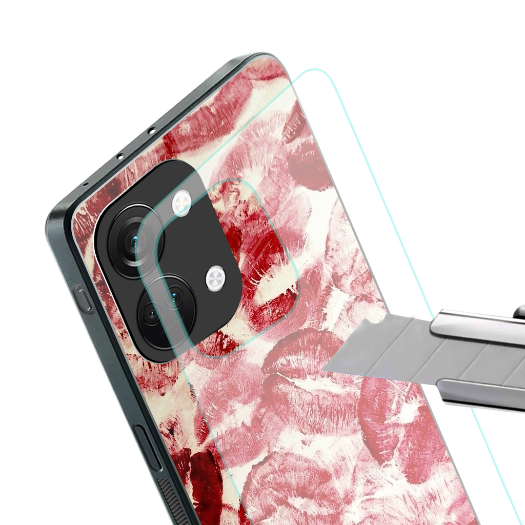 lip glam back phone cover | glass case for oneplus nord 3