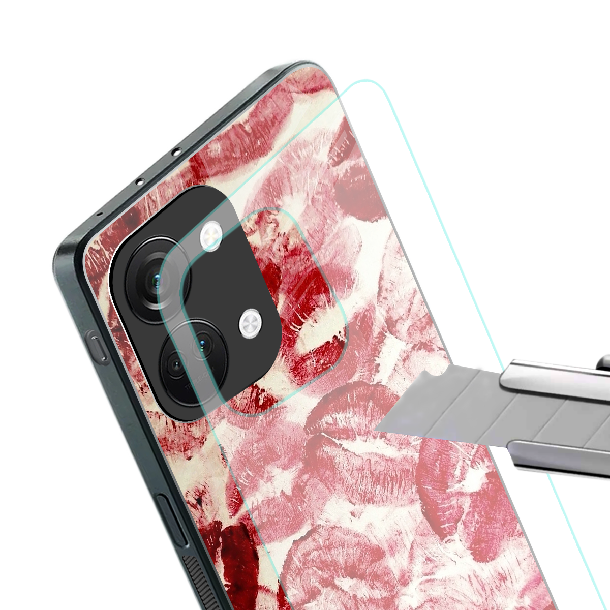 lip glam back phone cover | glass case for oneplus nord 3