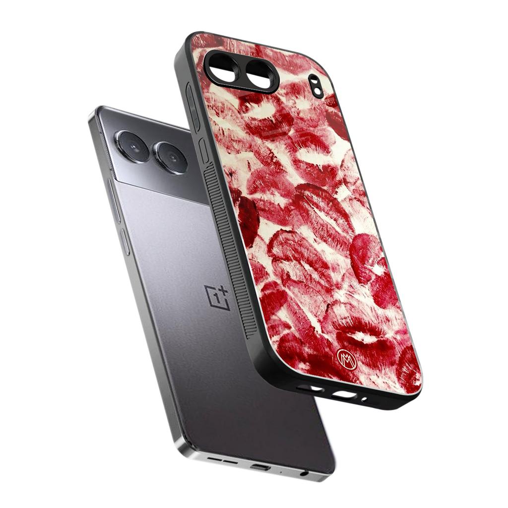 lip glam back phone cover | glass case for oneplus nord 4