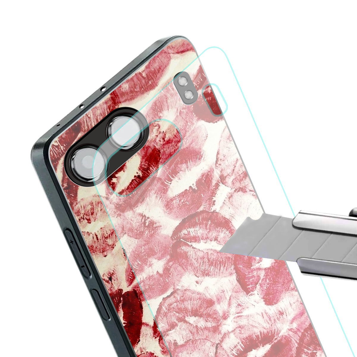 lip glam back phone cover | glass case for oneplus nord 4