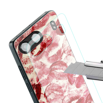 lip glam back phone cover | glass case for oneplus nord 4