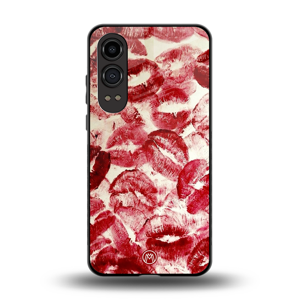 lip glam back phone cover | glass case for oneplus nord ce 4 lite