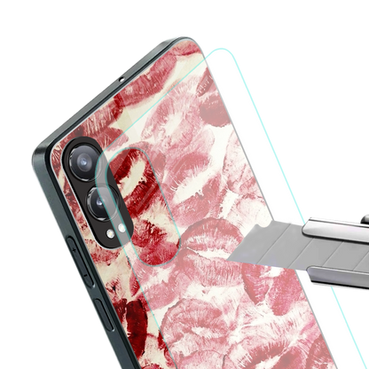 lip glam back phone cover | glass case for oneplus nord ce 4 lite